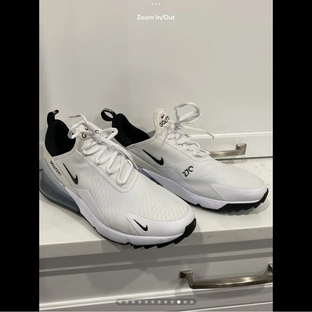 NEW NIKE Air MAX 270 G, Unisex Adult Golf Shoe 11.5 White - Picture 8 of 9